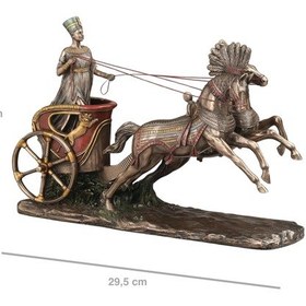 Resim Antik Mısır Serisi: Kraliçe Nefertiti Ve Atlı Savaş Arabası Heykeli 