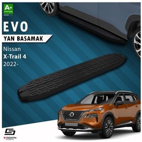 Resim S-dizayn Nissan X-trail T33 Evo Siyah Yan Basamak 183 Cm 2022 Üzeri A+ Kalite 