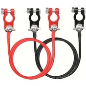 Resim Honeybeeshop 1 Paket 2li 7awg 1016cm Terminal Konnektörlü 10awg 8awg 12v Pil Invertörü Kablo Rv Araba Kamyon Motosiklet Güneş Pil Terminali 