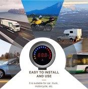 Resim Kosona 52mm Siyah Otomobil Su Sıcaklığı Gösterici - Lcd Ekranlı, 9-36v, 0-120 C Aralığı, Alarm Özelliği, Abs+metal Malzeme 