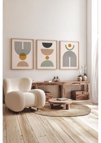 Resim Artavessa Gerçek Ahşap Çerçeveli 3 Parça 3D Poster Tablo Seti - 3DARTSOHOSET86 