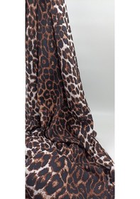 Resim Leopar Desenli Viskon Kumaş 