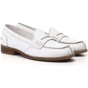 Resim Gönderi R Kadın Beyaz Hakiki Deri Loafer Ayakkabı Gdza134m0414 Beyaz 
