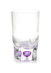 Resim Bosphorus Kalemlik Mor Damlalı Akrilik Ofis Gereci 7 x 7 x 13 CM 300 ML 