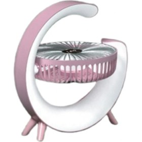Resim LED Çok Renkli Masaüstü Fan, Ortam Işığı, USB Şarjı, Büyük Hava Hacminin Ayarı, Sessiz Küçük Elektrik Fan A (Yurt Dışından) 