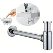 Resim Dashanshop Düz Sızdırmaz Ve Kokudan Korunaklı Minimalist Paslanmaz Çelik Lavabo 