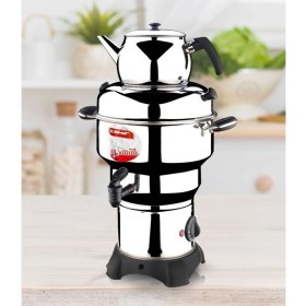 Resim 4 Litre Elektrikli Çay ve Semaver, Dayanıklı Metalik Tasarım 