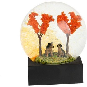 Resim Lucky Art Dekoratif Aksesuar Ayaklı Turuncu Ağaç Figürlü Küre Glr 007 