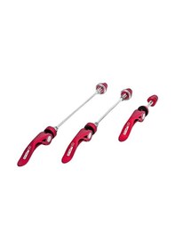 Resim Xlc Qr-l05 Ön/arka Tekerlek Ve Sele Mandalı Seti Kırmızı Siyah 