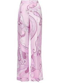 Resim Pucci Orchidee Desenli İpek Saten Pantolon - M 