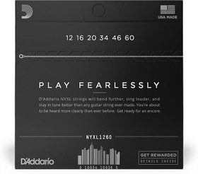 Resim D'Addario Elektro Gitar Telleri | Gitar Teli Elektro Gitar | Premium Telleri Elektro Gitar | En Popüler Tel Markası | NYXL1260 | "New York" Çelik | Ekstra Ağır (12-60) | C-Tuning 