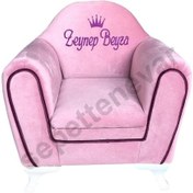 Resim Isme Özel Şeritli Çocuk Koltuğu Açık Pembe (324110998) Pembe 