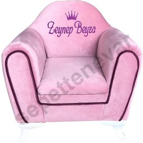 Resim Isme Özel Şeritli Çocuk Koltuğu Açık Pembe (324110998) Pembe 