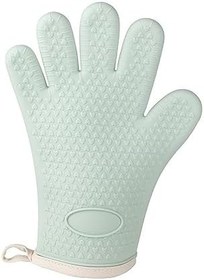 Resim Silikon Anti Haşlanma Fırın Eldiveni Isıya Dayanıklı Mutfak Mikrodalga Pişirme (Nane Yeşili) 