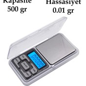 Resim Dijital Hassas Elektronik Kuyumcu Cep Terazisi Tartı 500 gr / 0.1 gr 