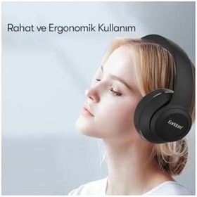 Resim Zipax Galaxy A52, A52s, A53, A54, A55, A07, A17 ile Uyumlu Kafaüstü Bluetooth Kulaklık BH71, Siyah 
