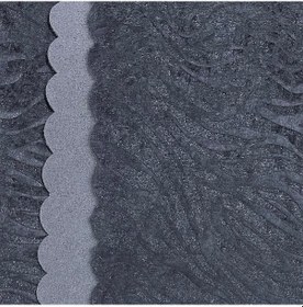 Resim Koltuk Çekyat Örtüsü Kaymaz Tabanlı Süngerli Kadife Kumaş Antrasit Rengi Gofraj Baskı Antrasit 