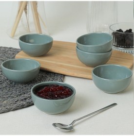 Resim Keramika Yeşil Bulut Mini Çerezlik / Sosluk 8 Cm 6 Adet 326 