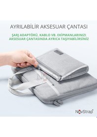 Resim Novstrap Apple Uyumlu MacBook Pro 16 İnç M1 M2 M3 Çip A2485 A2780 A2991 İle Oxford Kumaş Çanta Kılıf Karışık Çok Renkli 