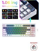 Resim Havit Gamenote Kb884L Rgb Mekanik Türkçe Klavye 1.06inç Tft-lcd Ekran - Red Switch 