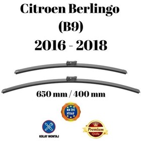 Resim Citroen Berlingo B9 2016 2017 2018 Uyumlu Ön Cam Silecek Süpürgesi Takımı 650/400mm Silbak Sb2616c 