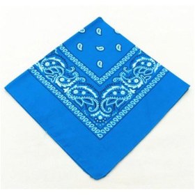 Resim Melek Kare Bandana Fular Mavi 