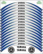 Resim Yamaha Mavi Beyaz Yamaha Reflektörlü Jant Şeridi 