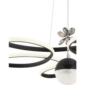 Resim İstanbul Avize Papatya Siyah 3 Renk Ledli Modern Led Avize Siyah 