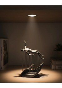 Resim Mey İthalat 3d El Üzerinde İnsan Figürü Gri Minimal Masa Üstü Dekor 