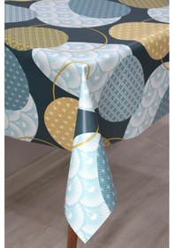 Resim Astarlı Silinebilir Pvc Muşamba Masa Örtüsü 8268-1-lacivert 