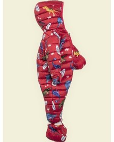 Resim ModaCityy Dinazorlu Çıkarılabilir Ayaklı Gizli Eldivenli Bebek Tulum Mont Kırmızı 