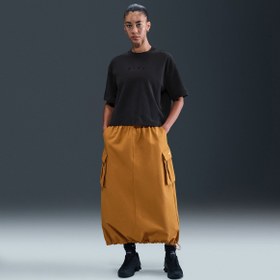 Resim Nike Sportswear Luxe Boxy Kadın Siyah Günlük Stil T-Shirt HV4955-010 