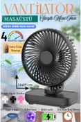 Resim nextbuy Mini Soğutucu Vantilatör Type-C Şarjlı Masa Üstü Fan Taşınabilir 4 Mod Hız Ayarlı Pervane 