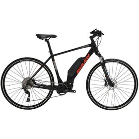 Resim Bisan E-trekking Elektrikli Bisiklet 50 Cm Disk Fren 700c Jant 10 Vites Mat Siyah Kırmızı Siyah 