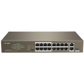 Resim f1118p-16-150w 16 port 10/100 + 2xrj45/1x1gb sfp combo 150w poe rackmount swıtch 