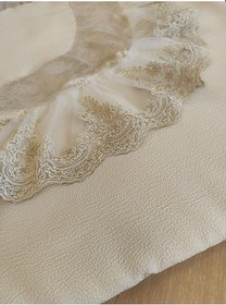 Resim Dış Kundak Battaniyesi Yeni Sezon Bebek Kundağı Kız Erkek Bebek Hastane Çıkışı Mevlütlük Pamuklu Sütlü Kahve 