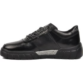 Resim Marcomen 152-19503 Siyah Deri Kadın Sneaker 