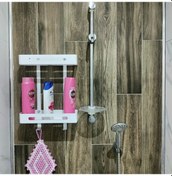 Resim TİTAN Banyo Duşakabin İçi Katlı Organizer Beyaz Şampuanlık 