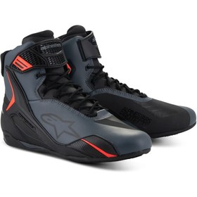 Resim Alpinestars Faster-4 Korumalı Motosiklet Botu Siyah Kırmızı 