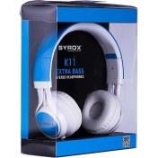 Resim Syrox K11 Mikrofonlu Stereo Kablolu Kulak Üstü Kulaklık 