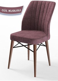 Resim Canisa Concept Flex Serisi, Üst Kalite Mutfak Sandalyesi, Gürgen Ceviz Ahşap Ayak, Gülkurusu Sandalye Sandalye Gülkurusu Ayakları Ceviz 