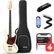 Resim Donner DPB-510R JB-Style Bas Gitar (Vintage White) 