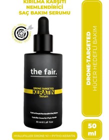 Resim The fair drone-targeted keratin kırılma karşıtı vegan saç serum %1 hyalufiller drone keratin 50 ml 