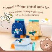 Resim Gençler için Kışlık Sıcak Örgü Eldiven, Uçak & Bulut Tasarımlı - Yumuşak Pelüş Yarım Parmaklı Kapatılabilir Parmağızlar, Makinede yıkanabilir, Çok Renkli (Mavi, Kırmızı, Yeşil, Sarı, Turkuaz, Portakal, Pembe, Beyaz) - Erkek Çocuk ve kız çocuğu İçin Soğuk Hava Oyuncu Kış Eldivenleri uçaq Temalı Giysiler ve Günlük Kullanım İçin, Şirin Karikatür Uçak Ve bulut Desenleri, Şapkalı Çocuklar İçin Rahat ve Fonksiyonel 