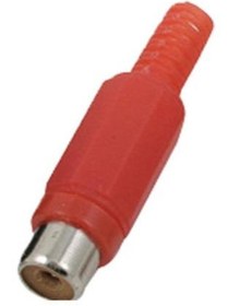 Resim Tenon RCA Dişi Fiş Kırmızı (10'lu Paket) 