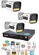 Resim 3 Kameralı Su Geçirmez 1080P 4x Ultra Ledli Gece Renkli Güvenlik Kamera Seti 5500 1 TB Fury