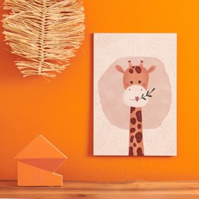Resim Özverler Sevimli Zürafa Mdf Tablo - Renkli - 20x30 cm 