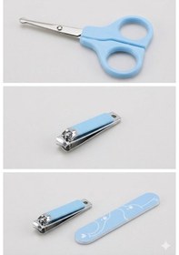 Resim Bebek Tırnak Bakım Seti Mavi Güvenli & Nazik Bebek Tırnak Bakımı 