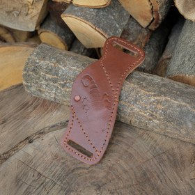 Resim Çakı Kılıfı - Gerçek Veketa Özel Deri 