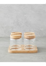 Resim English Home Monetta Cam 5 Parça Baharatlık 300 Ml Natural Natural 